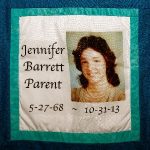 Image of Tribute Quilt Square for Jennifer Barrett Parent