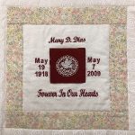 Image of Tribute Quilt Square for Mary D. Dias